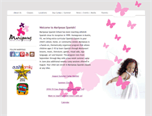 Tablet Screenshot of mariposasspanish.com